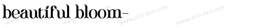 beautiful bloom字体转换